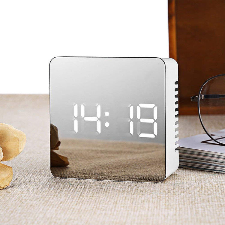 Multifunctional Mirror Digital Clock LED Mirror Clock Makeup Mirror Alarm Clock Electronic Alarm Clock
