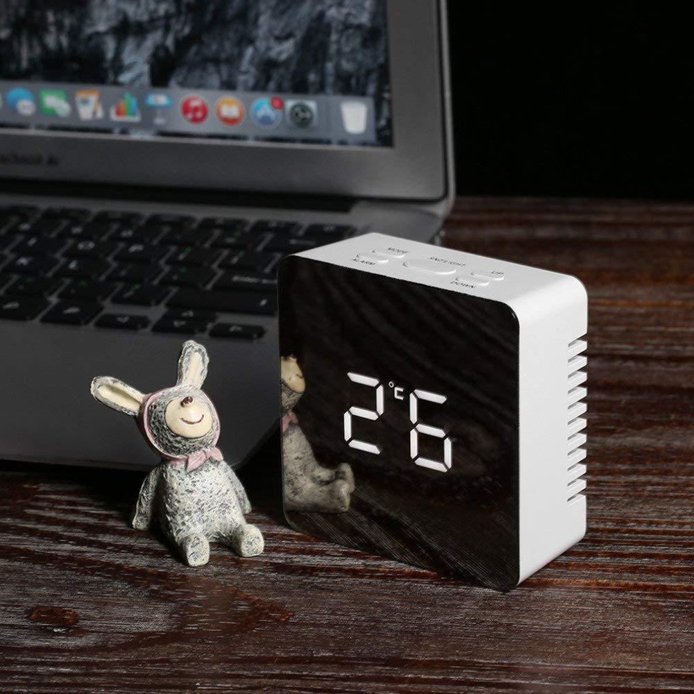 Multifunctional Mirror Digital Clock LED Mirror Clock Makeup Mirror Alarm Clock Electronic Alarm Clock