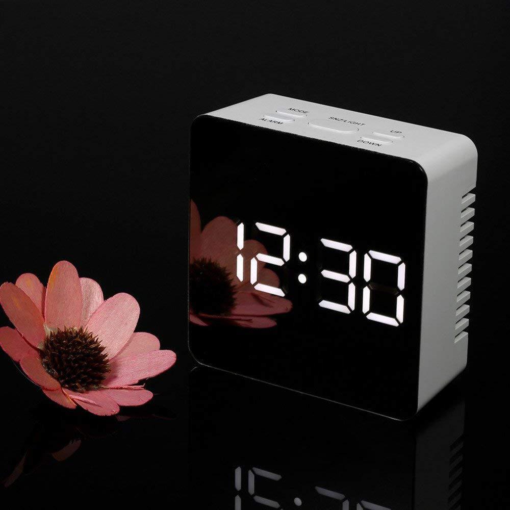 Multifunctional Mirror Digital Clock LED Mirror Clock Makeup Mirror Alarm Clock Electronic Alarm Clock