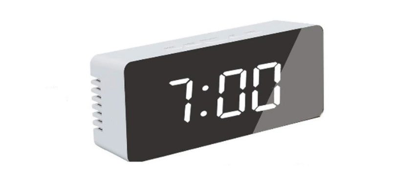 Multifunctional Mirror Digital Clock LED Mirror Clock Makeup Mirror Alarm Clock Electronic Alarm Clock