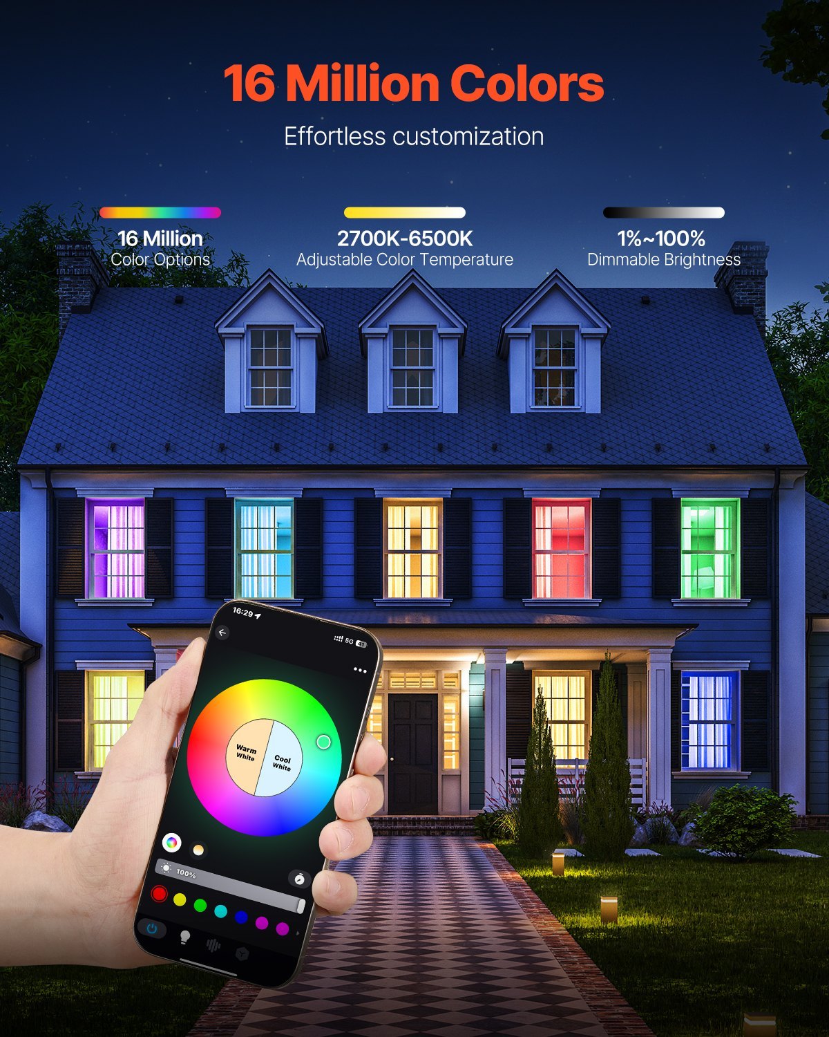 Smart Light Bulbs A19 E26 Smart Bulb Works With Alexa & Google 4 Pack,Dimmable LED Bulbs